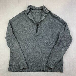 Smartwool Mens Sweater XL Gray Heather Ripple Ridge 1/2 Zip Pullover Long Sleeve